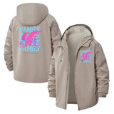 Cycling Vamos Unisex Full-Zip Printed Waterproof Hooded Windbreaker