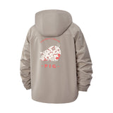 Pig Motif Unisex Full-Zip Printed Waterproof Hooded Windbreaker