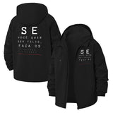 Inspirational Typography Unisex Full-Zip Printed Waterproof Hooded Windbreaker