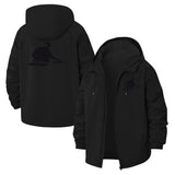 Surfer Silhouette Unisex Full-Zip Printed Waterproof Hooded Windbreaker