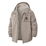 Bee Science Unisex Full-Zip Printed Waterproof Hooded Windbreaker