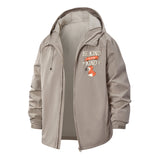 Fox Kindness Unisex Full-Zip Printed Waterproof Hooded Windbreaker