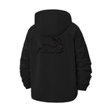 Red-Eyed Bunny Unisex Full-Zip Printed Waterproof Hooded Windbreaker