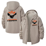 Unity and Respect Unisex Full-Zip Printed Waterproof Hooded Windbreaker