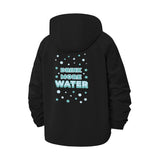 Hydration Reminder Unisex Full-Zip Printed Waterproof Hooded Windbreaker