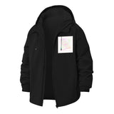 Pastel Heart Be Yourself Unisex Full-Zip Printed Waterproof Hooded Windbreaker