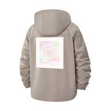 Pastel Heart Be Yourself Unisex Full-Zip Printed Waterproof Hooded Windbreaker
