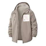 Pastel Heart Be Yourself Unisex Full-Zip Printed Waterproof Hooded Windbreaker