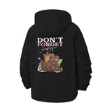 Motivational Nature Illustration Unisex Full-Zip Printed Waterproof Hooded Windbreaker