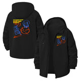 Graffiti Skull Unisex Full-Zip Printed Waterproof Hooded Windbreaker