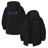 Minimal Brushstroke Unisex Full-Zip Printed Waterproof Hooded Windbreaker