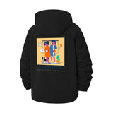 Quarantine Life Unisex Full-Zip Printed Waterproof Hooded Windbreaker