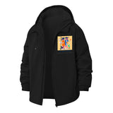 Quarantine Life Unisex Full-Zip Printed Waterproof Hooded Windbreaker
