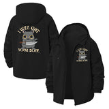 Soul-Eating Cat Unisex Full-Zip Printed Waterproof Hooded Windbreaker