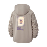Cozy Winter Cabin Unisex Full-Zip Printed Waterproof Hooded Windbreaker