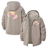 Gemini Zodiac Unisex Full-Zip Printed Waterproof Hooded Windbreaker
