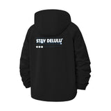 Stay Delulu Unisex Full-Zip Printed Waterproof Hooded Windbreaker