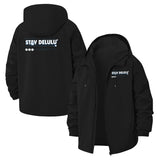 Stay Delulu Unisex Full-Zip Printed Waterproof Hooded Windbreaker