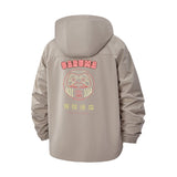 Daruma Doll Unisex Full-Zip Printed Waterproof Hooded Windbreaker