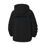 Typographic Unisex Full-Zip Printed Waterproof Hooded Windbreaker