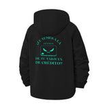 Credit Card Warning Unisex Full-Zip Printed Waterproof Hooded Windbreaker