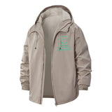 Credit Card Warning Unisex Full-Zip Printed Waterproof Hooded Windbreaker