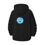 Retro Happy Face Unisex Full-Zip Printed Waterproof Hooded Windbreaker