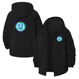 Retro Happy Face Unisex Full-Zip Printed Waterproof Hooded Windbreaker