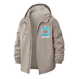 Loteria Card Unisex Full-Zip Printed Waterproof Hooded Windbreaker