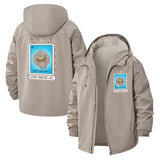 Loteria Card Unisex Full-Zip Printed Waterproof Hooded Windbreaker