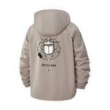 Scarab Beetle Unisex Full-Zip Printed Waterproof Hooded Windbreaker