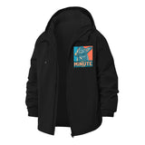 Wait a Minute Animal Unisex Full-Zip Printed Waterproof Hooded Windbreaker