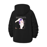Anime Portrait Unisex Full-Zip Printed Waterproof Hooded Windbreaker