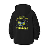 Boombox Thunder Unisex Full-Zip Printed Waterproof Hooded Windbreaker
