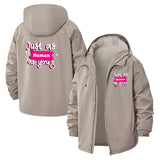 Just as Human Unisex Full-Zip Printed Waterproof Hooded Windbreaker