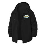 Cloud Typographic Unisex Full-Zip Printed Waterproof Hooded Windbreaker