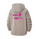 Unidos Por La Vida Awareness Unisex Full-Zip Printed Waterproof Hooded Windbreaker