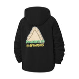 Powered by Empanadas Unisex Full-Zip Printed Waterproof Hooded Windbreaker