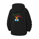 Festive Reindeer Unisex Full-Zip Printed Waterproof Hooded Windbreaker