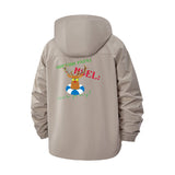Festive Reindeer Unisex Full-Zip Printed Waterproof Hooded Windbreaker