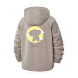 Inspirational Koala Unisex Full-Zip Printed Waterproof Hooded Windbreaker