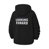 Inspirational Quote Unisex Full-Zip Printed Waterproof Hooded Windbreaker