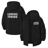 Inspirational Quote Unisex Full-Zip Printed Waterproof Hooded Windbreaker