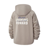 Inspirational Quote Unisex Full-Zip Printed Waterproof Hooded Windbreaker