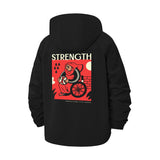 Strength Tarot Motif Unisex Full-Zip Printed Waterproof Hooded Windbreaker