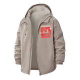 Strength Tarot Motif Unisex Full-Zip Printed Waterproof Hooded Windbreaker