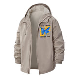 Magic Butterfly Unisex Full-Zip Printed Waterproof Hooded Windbreaker