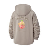 Juice Box Graphic Unisex Full-Zip Printed Waterproof Hooded Windbreaker
