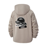 Abstract Lips Internal Echoes Unisex Full-Zip Printed Waterproof Hooded Windbreaker