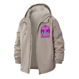 Funk Disco Dancing Unisex Full-Zip Printed Waterproof Hooded Windbreaker